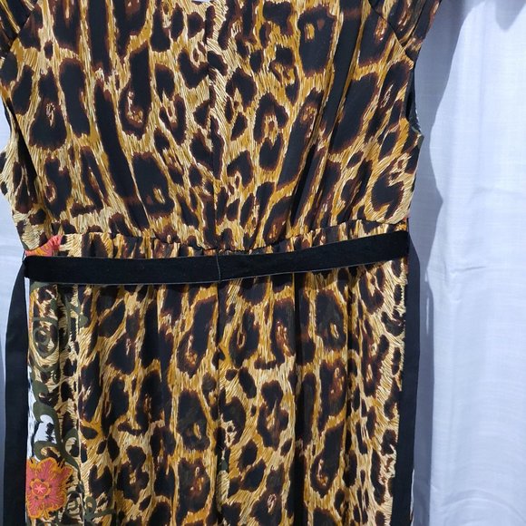 Charlie Brown Dress 14 leopard print floral - Picture 4 of 7